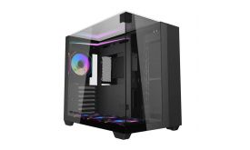 Darkflash TH285 számítógépház + 4 ventilátor (fekete) (TH285 BLACK)